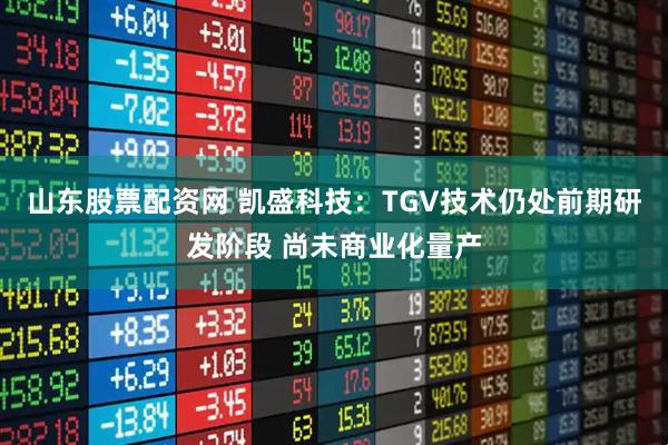 山东股票配资网 凯盛科技：TGV技术仍处前期研发阶段 尚未商业化量产